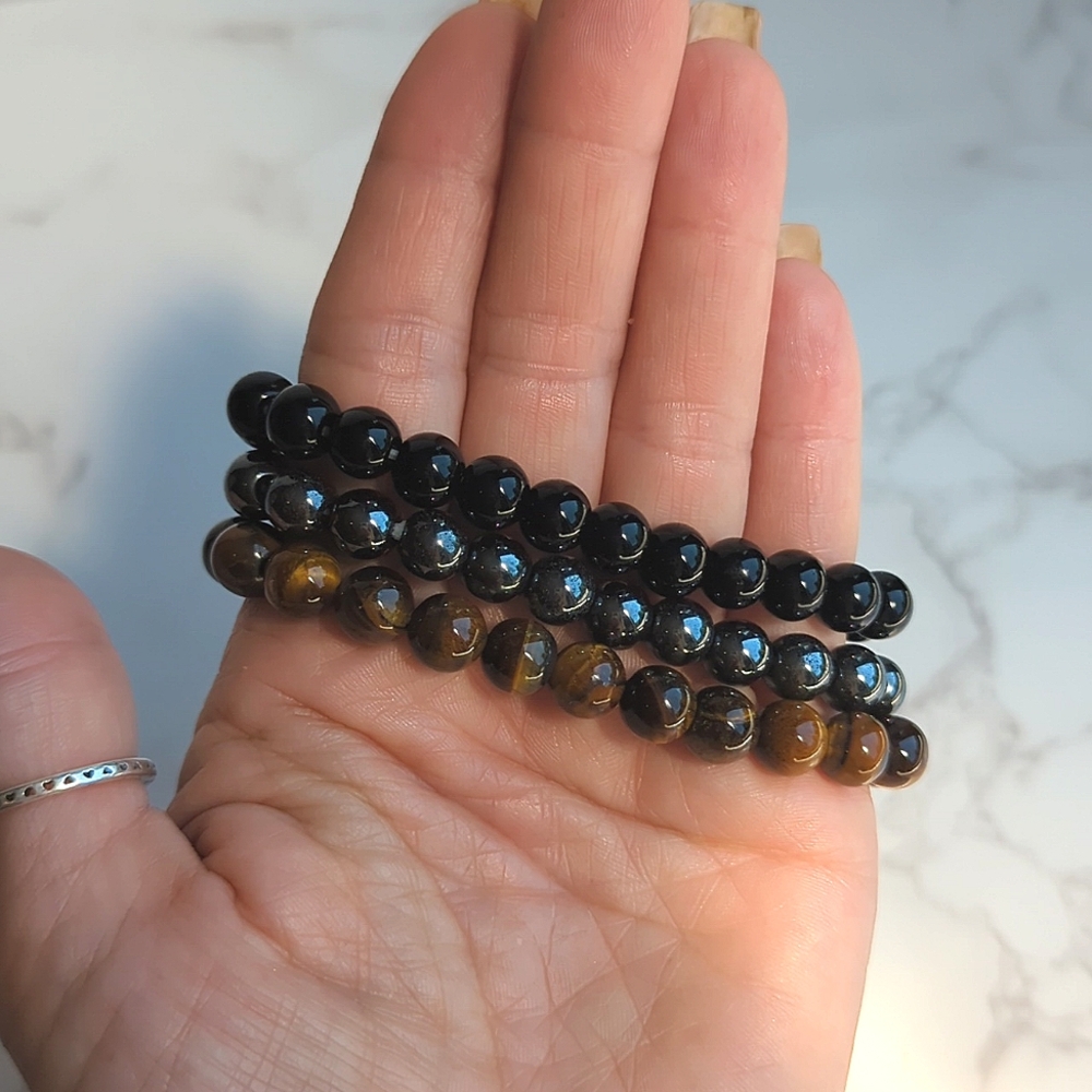Triple Protection Bracelets Set of 3! New 8mm